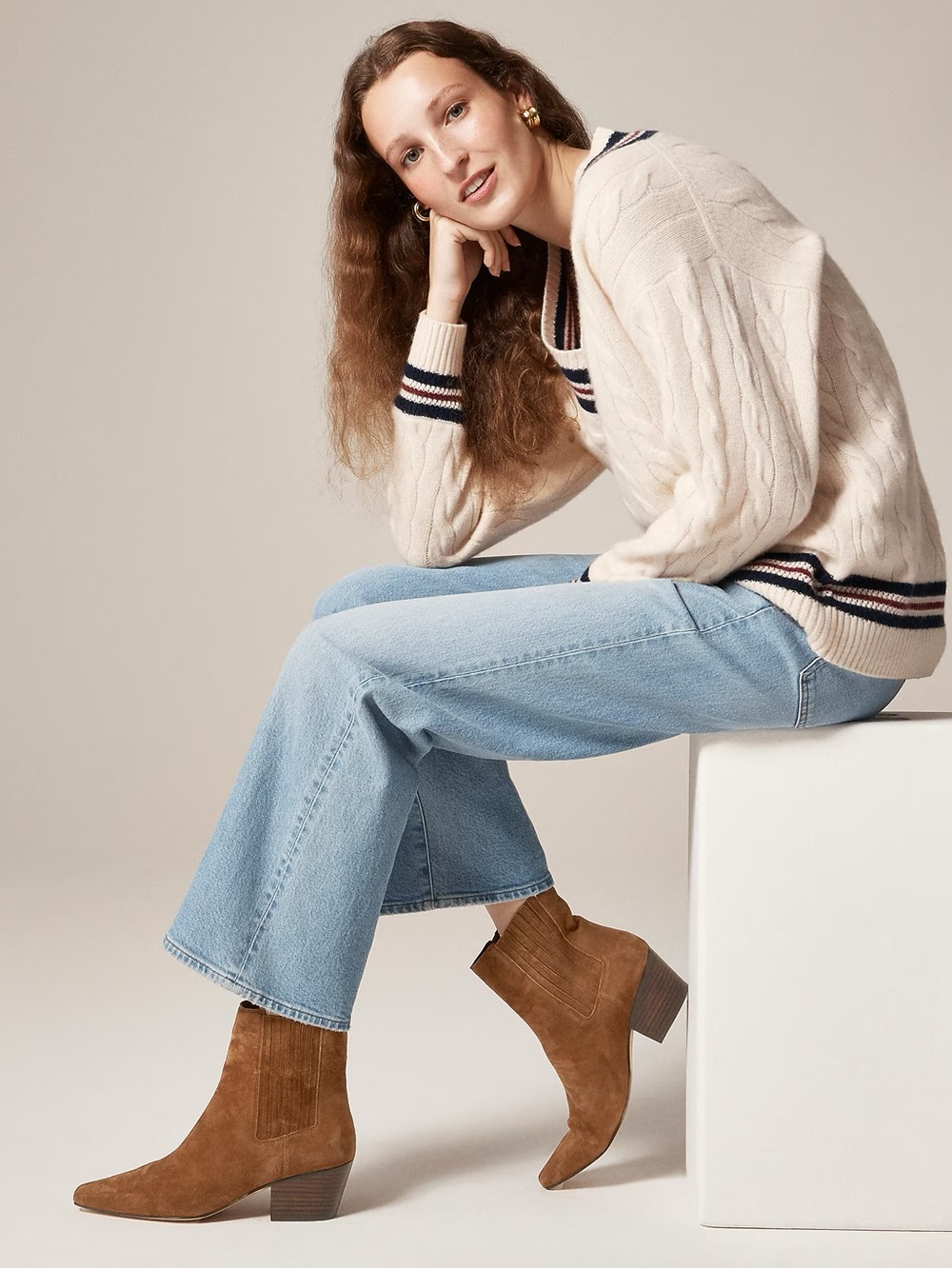J. CREW New Piper square-toe ankle boots in suede Rich Toffee Size 10 $298 CM920